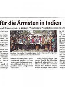 Wertvolle Hilfe für die Ärmsten in Indien